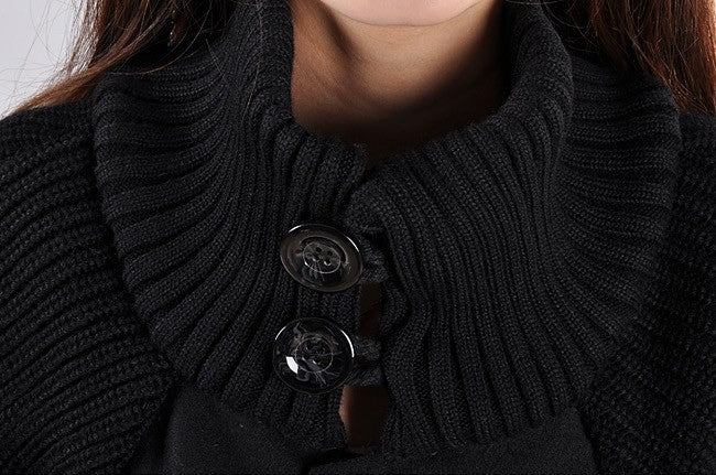 Suzanne — Manteau évasé à col et poignets côtelés — vue du modèle