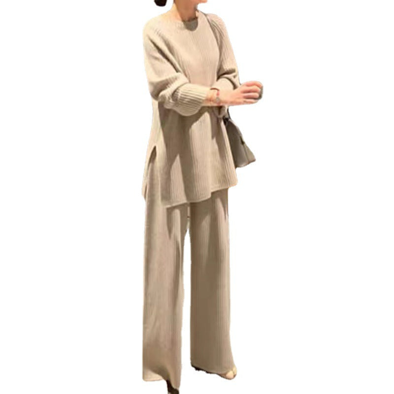 Amélia — Ensemble en maille à pantalon large — vue du modèle