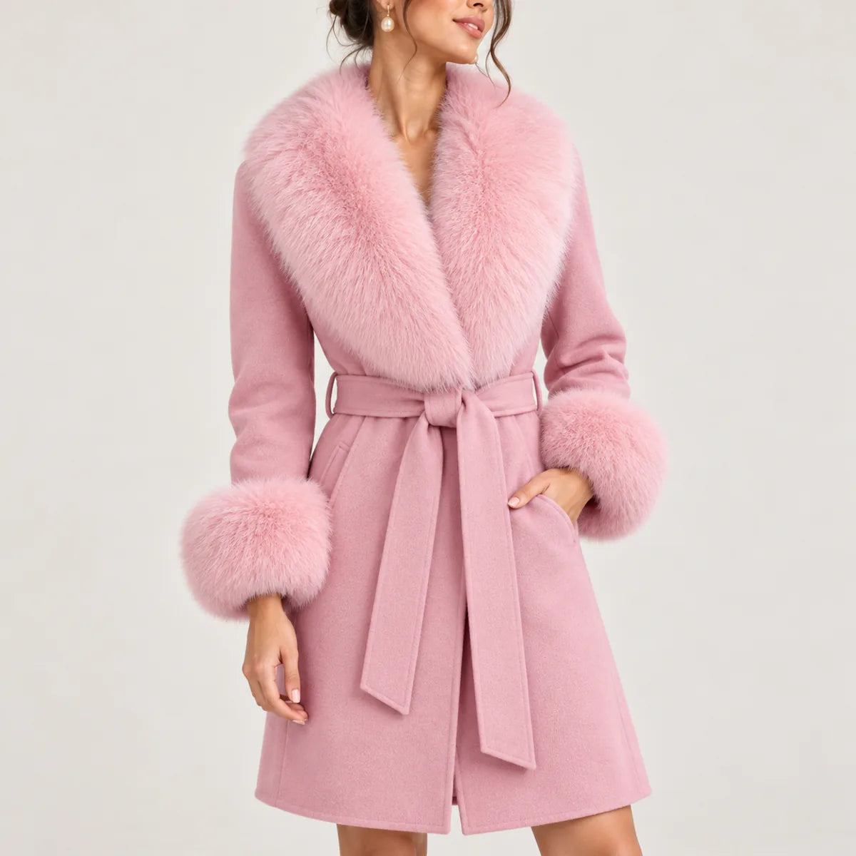 Clémence — détail de la ceinture et de la taille, rose