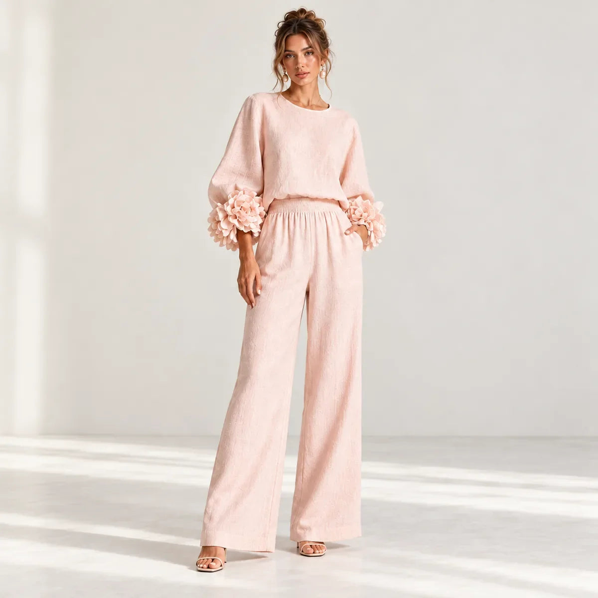 Ensemble Floréa rose poudré — vue complète