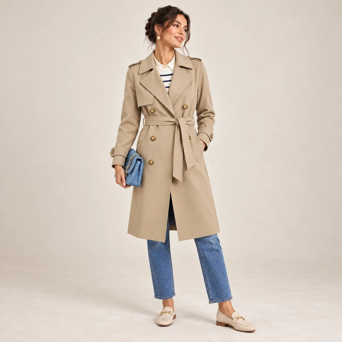 Gabrielle — Trench classique ceinturé — Camel